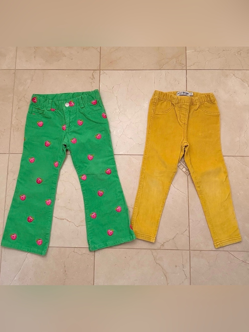 Mini Boden Corduroy Leggings Pants & Lily Pulitzer Flare Cords Bundle 3T